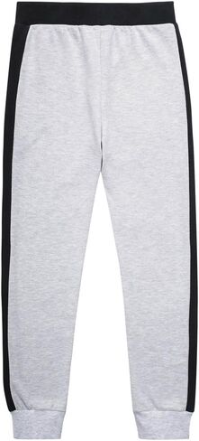 بنطال الركض UNACOO للأولاد كاجوال ناعم من القطن المزغّب الفرنسي سهل الارتداء مع جيبين in Kuwait