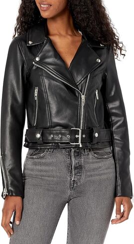 [BLANKNYC] Womens Vegan Leather Belted Jacket in Saudi Arabia