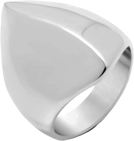 Jude Jewelers Stainless Steel Irregular Shape Mountain Hill Pyramid Shape Biker Statement Cocktail Party Ring in Saudi Arabia