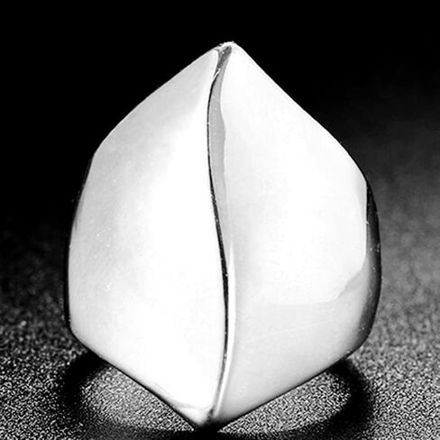 Jude Jewelers Stainless Steel Irregular Shape Mountain Hill Pyramid Shape Biker Statement Cocktail Party Ring in Saudi Arabia