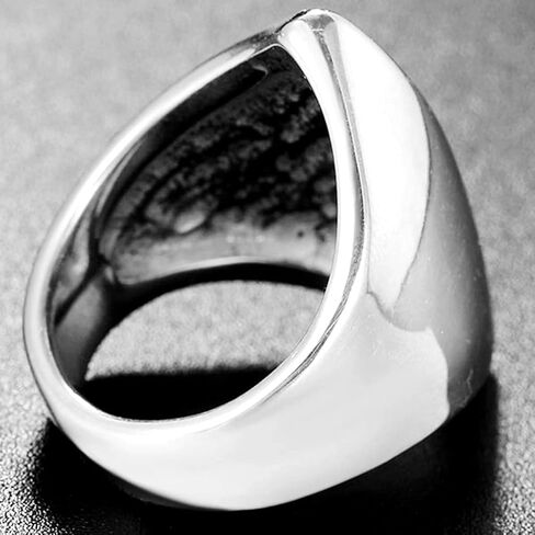 Jude Jewelers Stainless Steel Irregular Shape Mountain Hill Pyramid Shape Biker Statement Cocktail Party Ring in Saudi Arabia