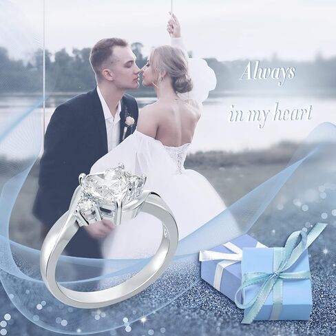 خاتم جوهرة الميلاد من PLATYCO من الفضة الإسترليني عيار 925، خاتم جوهرة الميلاد على شكل قلب، هدية عيد ميلاد لمحبي الأم والأصدقاء in Kuwait