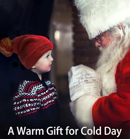 مجموعة قبعة وقفازات شتوية للأطفال قبعة صغيرة محبوكة دافئة مع بوم بوم - مجموعة قبعات وقفازات ناعمة وسميكة للفتيات والأولاد in Kuwait