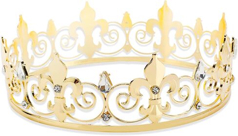 تاج ملك دائري فاخر من المعدن مرصع بحجر الراين للنساء والرجال in Kuwait