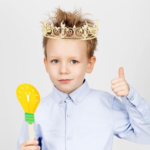 تاج ملك دائري فاخر من المعدن مرصع بحجر الراين للنساء والرجال in Kuwait