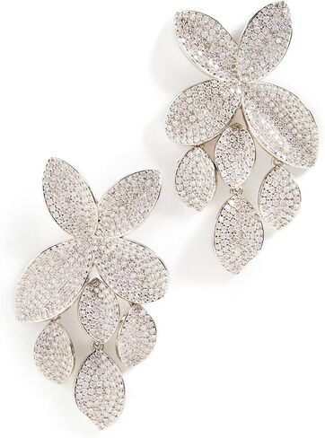SHASHI Women's Pave Flower Drop Earrings in Saudi Arabia