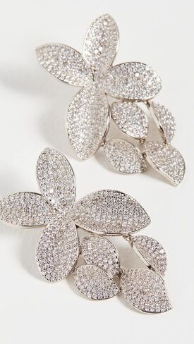 SHASHI Women's Pave Flower Drop Earrings in Saudi Arabia