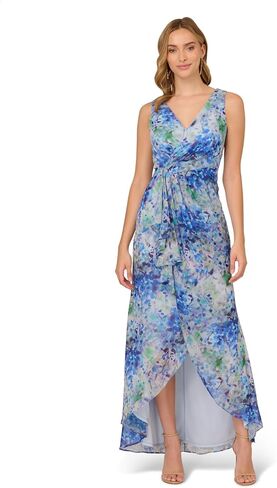 Adrianna Papell Women's Long Printed Gown in Kuwait