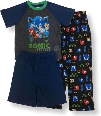 Komar Kids Sonic The Hedgehog Boy's 3-Piece Fleece Pajama Set in Saudi Arabia