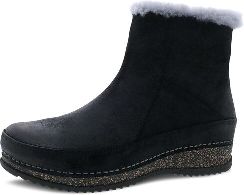 Dansko Women's Mitzy Boot - Lightweight Outsole and Durable, Comfortable Ride on Patented Stapled Construction - Faux Fur Collar and Inside Zip in Saudi Arabia