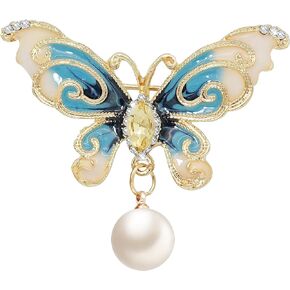 Gleamart Butterfly Crystal Brooch Insect Animal Pin Badge for Women