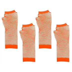 PENTA ANGEL 2 Pairs Neon Wrist Stretch Fingerless Fishnet Mesh Gloves…