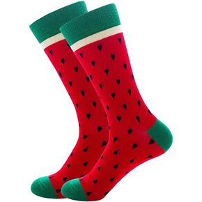 GFHFRTHA Women's Novelty Funny Socks, A Red Watermelon, Shoe Size: 5-10 in Saudi Arabia