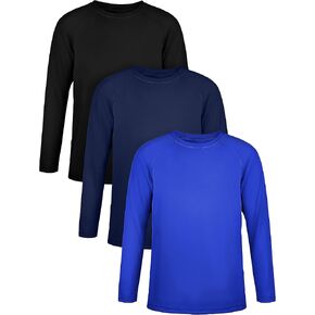 Poroka 3 قطع قميص واقي من الشمس للأولاد UPF50 + قميص طويل الأكمام للحماية من الشمس سريع الجفاف في الهواء الطلق قميص سباحة للأولاد in Kuwait