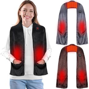 Mumufy Heated Scarf Rechargeable USB Heating Scarf with 2 Pockets Neck Heating Pad Neck Warmer Three Temp Setting (No Battery, No Power Bank) in Saudi Arabia