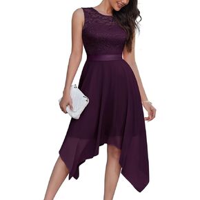 فستان BeryLove للسيدات للحفلات الراقصة وحفلات الزفاف والضيوف من الدانتيل على شكل حرف A من الشيفون لحفلات الكوكتيل in Kuwait