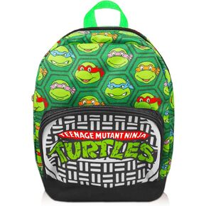 Teenage Mutant Ninja Turtles Mini Backpack for Teens - 10" Canvas TMNT Backpack with Front Pocket and Bookmark | TMNT Backpack Purse Bundle