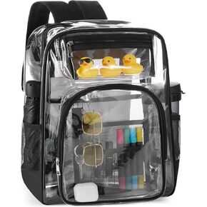 حقيبة ظهر شفافة من SYNPOS باللون الأزرق للبالغين، حقيبة ظهر شفافة شديدة التحمل ومعتمدة للأولاد والبنات في المدارس in Kuwait