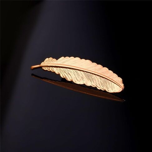 U7 Brooches Jewelry for Women Men, Stainless Steel 18K Gold Plated Classic Feather/Flower/Tree of Life/Custom Photo/Breast Cancer Awareness Pink Ribbion Brooches and Pins for Wedding Dress or Party in Kuwait