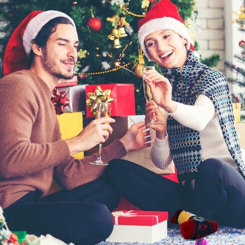Handepo 20 زوجًا من جوارب عيد الميلاد وعطلات عيد الميلاد وطاقم العطلات جوارب عيد الميلاد المبتكرة والمضحكة الملونة للنساء والرجال، 20 طرازًا in Saudi Arabia