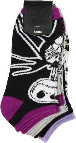 Disney Nightmare Before Christmas Jack Sally Oggie Boogie Character Ankle Socks 6 PK for Men and Women in Saudi Arabia