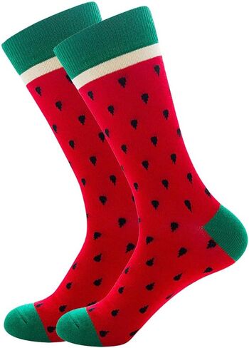 GFHFRTHA Women's Novelty Funny Socks, A Red Watermelon, Shoe Size: 5-10 in Saudi Arabia