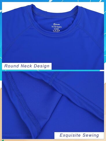 Poroka 3 قطع قميص واقي من الشمس للأولاد UPF50 + قميص طويل الأكمام للحماية من الشمس سريع الجفاف في الهواء الطلق قميص سباحة للأولاد in Kuwait