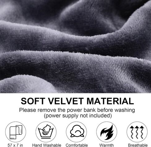 Mumufy Heated Scarf Rechargeable USB Heating Scarf with 2 Pockets Neck Heating Pad Neck Warmer Three Temp Setting (No Battery, No Power Bank) in Saudi Arabia