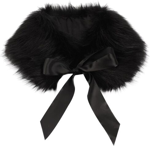Felice Ann Women Fall Winter Warm Soft Faux Fur Collar Scarf Self Tie Warp Neck Warmer in Saudi Arabia