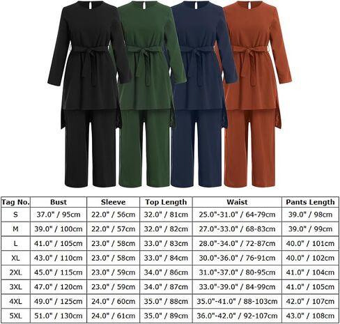 IBTOM CASTLE Muslim Clothes for Women Long Sleeve Loose Ramadan Tracksuit Islamic Clothing Blouse Wide Leg Pant Suits 2Pcs in Saudi Arabia