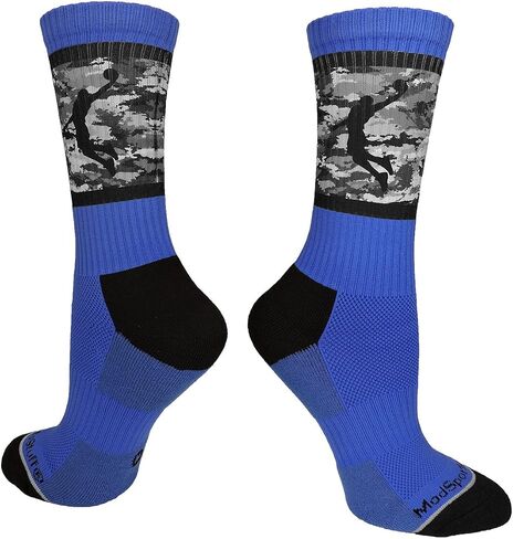 MadSportsStuff Basketball Socks with Player on Camo Athletic Crew Socks (multiple colors) in Saudi Arabia