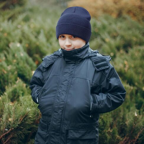 مجموعة قفازات وقفازات وقفازات من KDVOG للأطفال، قبعة شتوية دافئة للأولاد والبنات الصغار، لون موحد in Kuwait