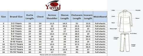 بيجامة كورتا كيدز هندية من إس جي يوفراج للأولاد in Kuwait