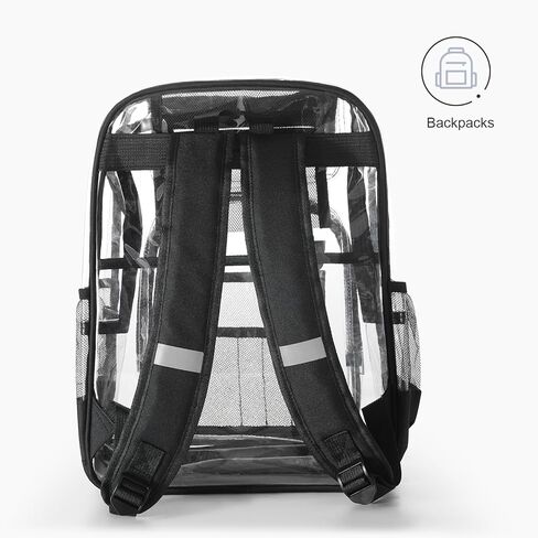 حقيبة ظهر شفافة من SYNPOS باللون الأزرق للبالغين، حقيبة ظهر شفافة شديدة التحمل ومعتمدة للأولاد والبنات في المدارس in Kuwait