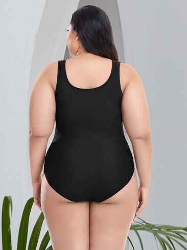 بدلة سباحة نسائية من قطعة واحدة من Annbon بتصميم عتيق مقاس كبير، بدلة سباحة مونوكيني محافظة in Kuwait