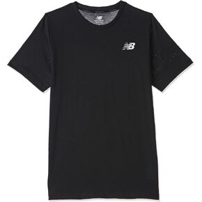 New Balance Men's Heather Tech Short Sleeve, Black , X-Large in Saudi Arabia
