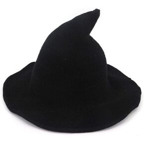 Jiuhong Witch Hat Sheep Wool Christmas Halloween Foldable Costume Ball Sun Cap