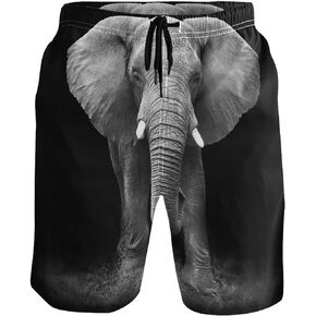 Men's Swim Trunks Long Swimsuit Beach Shorts Board Shorts with Mesh Lining-S/M/L/XL/XXL