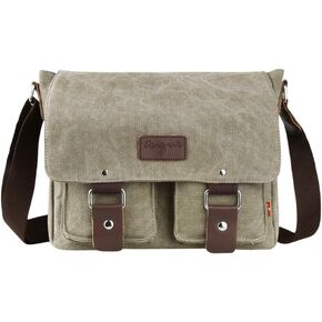 حقيبة ساعي البريد من القماش من Genda 2Archer للرجال والنساء، حقيبة كتف محمولة عبر الجسم، كلاسيكية in Kuwait