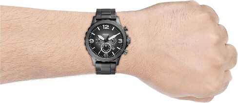 Fossil Nate Men's Watch with Oversized Chronograph Watch Dial and Stainless Steel or Leather Band in Saudi Arabia