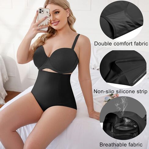 ملابس داخلية نسائية للتحكم في البطن من OKHOTY، ملابس داخلية عالية الخصر بدون خياطة لشكل الجسم in Kuwait