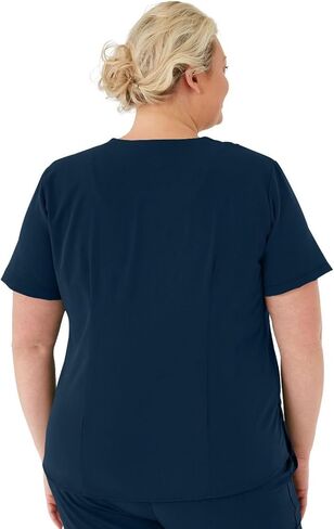 ave. Women's Lex Three Pocket V-Neck Tunic Scrub Top in Navy, XX-Large in Saudi Arabia