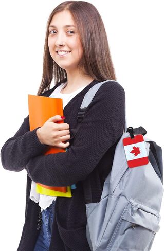 Puzzled Canadian Flag Luggage Tag - Unique Canada Flag Novelty Travel Tags For Luggage, Cute Maple Leaf Flag Travel ID Identification Label For Suitcase, Backpack and Sports Bag - Tags for Men & Women in Saudi Arabia