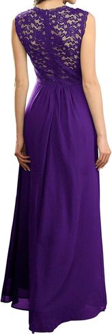 فستان Miusol النسائي الكاجوال ذو الرقبة العميقة على شكل حرف V بدون أكمام لحفلات الزفاف الطويلة in Kuwait