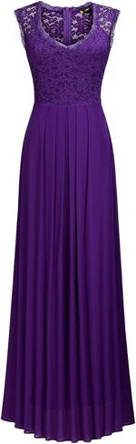 فستان Miusol النسائي الكاجوال ذو الرقبة العميقة على شكل حرف V بدون أكمام لحفلات الزفاف الطويلة in Kuwait