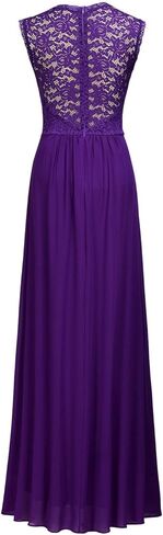 فستان Miusol النسائي الكاجوال ذو الرقبة العميقة على شكل حرف V بدون أكمام لحفلات الزفاف الطويلة in Kuwait