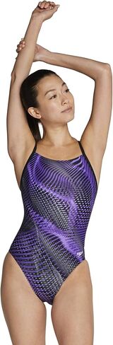 Speedo Women's Swimsuit One Piece PowerFlex Flyback Printed Adult Team Colors in Saudi Arabia