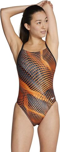 Speedo Women's Swimsuit One Piece PowerFlex Flyback Printed Adult Team Colors in Saudi Arabia