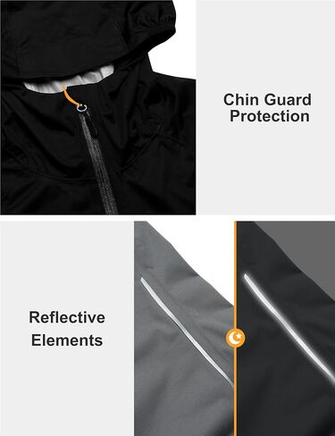 Little Donkey Andy Rain Jacket Women, Lightweight Waterproof Windbreaker with Hooded for Outdoor（Purple/Gray XXL in Saudi Arabia