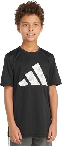 adidas Boys' Big Short Sleeve Iconic Poly Mélange Tee in Saudi Arabia